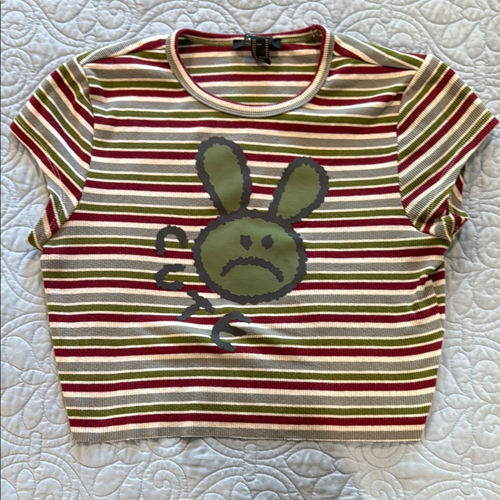 3/$10 Bundle Forever 21 Green and Red Crop Top